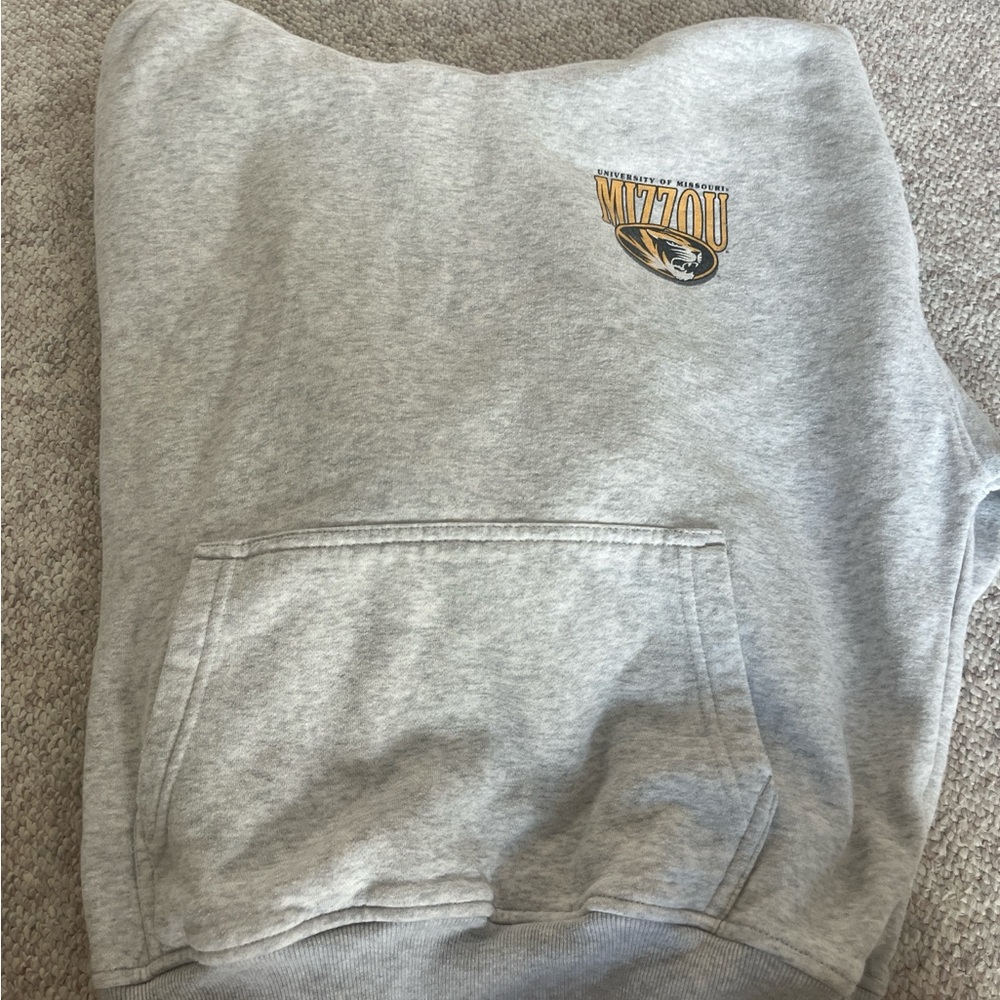 Hollister Light Gray Boxy Fit Hoodie